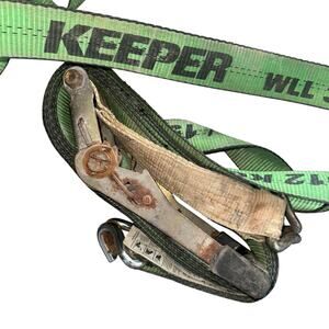 KEEPER 2” X 30’ HEAVY DUTY RATCHET TIE DOWN STRAP WLL 3333 LBS HOOKS